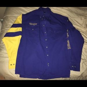 Wrangler Western Shirts Vintage Long Sleeve